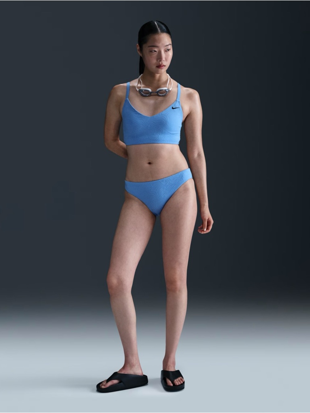 Nike Light Blue Athletic Bikini Top
